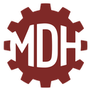 Mechanical Design Handbook logo: the letters MDH inside a gear.